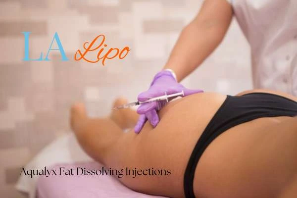Woman having fat dissolving injections Chigwell on thighs